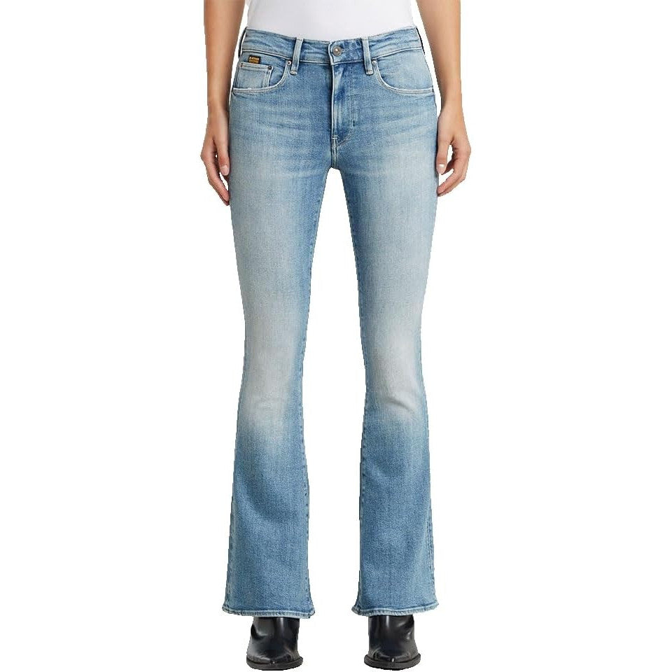 G-Star Women's 3301 High-Flare Denim Jeans – Sun Faded Sky